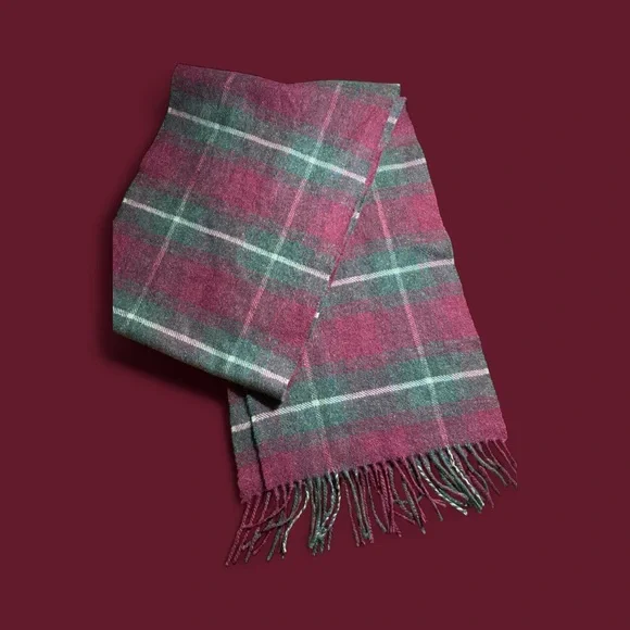 Johnstons of Elgin 100% Cashmere Tartan Plaid Fringe Scarf Made in Scotland - Picture 3 of 4
